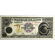 CHATHAM ISLANDS 2001 . TEN 10 DOLLARS BANKNOTE